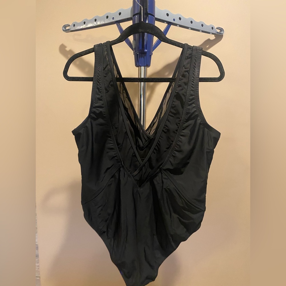 Ashley graham size XL bathing suit black